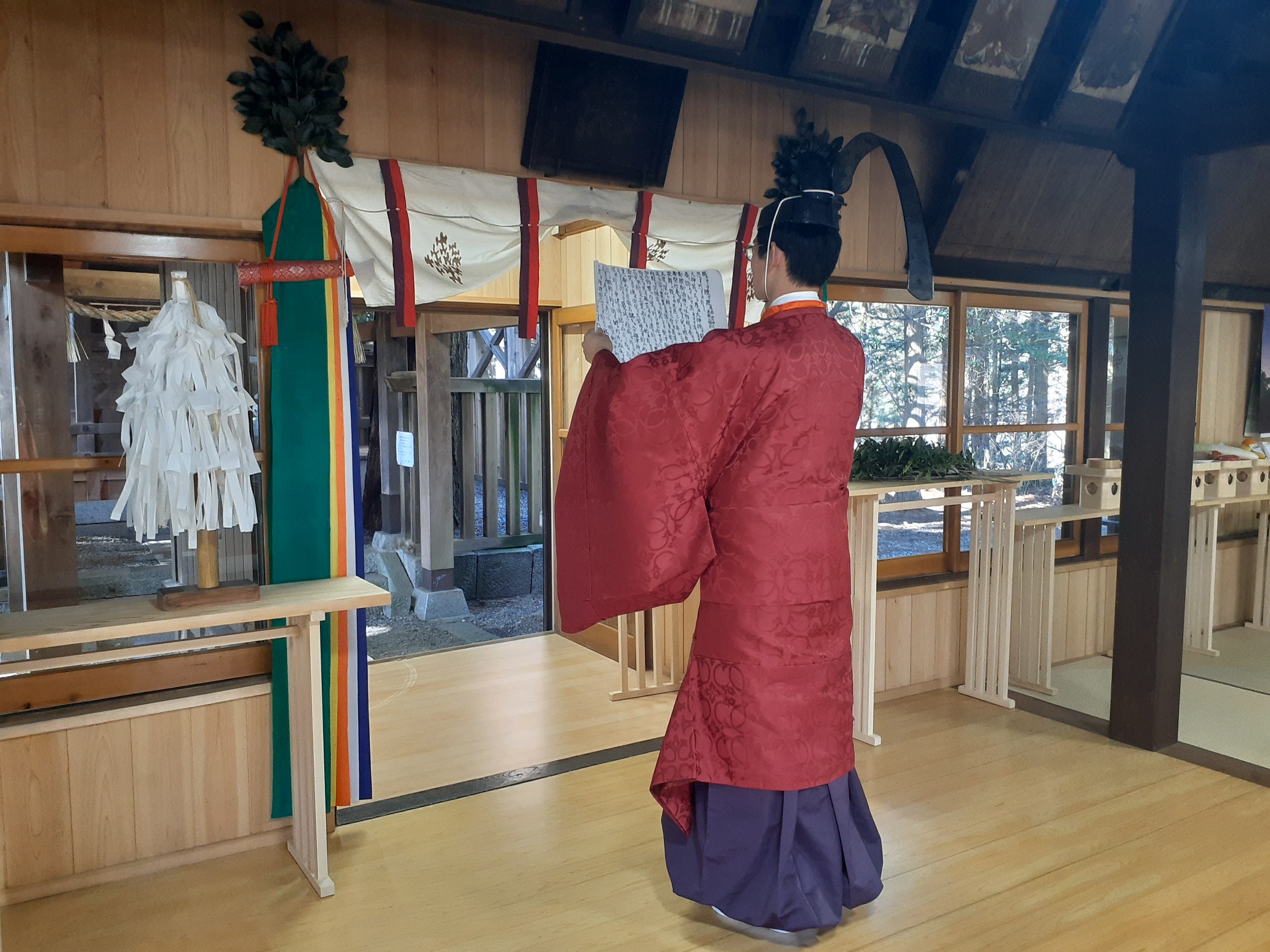 原野八幡宮　祝詞奏上